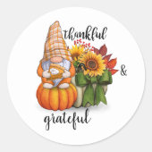 感謝と感謝 ラウンドシール (正面)