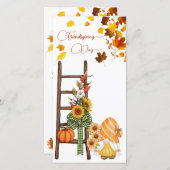 感謝と感謝：感謝祭招待状 サンキューカード (正面/裏面)