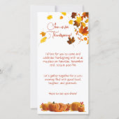 感謝と感謝：感謝祭招待状 サンキューカード (裏面)