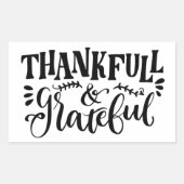 感謝と感謝 長方形シール (正面)