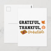 感謝と控除 - 会計士のためのユーモアカード ポストカード (正面/裏面)