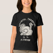 感謝と満腹の七面鳥のサンクスギビング トライブレンドTシャツ (正面)