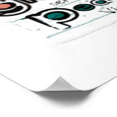 感謝と知恵の人生/タイポグラフィデザイン ポスター (角)