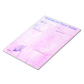 感謝と祈りの言葉ページピンクブルー | ノートパッド (アングル)