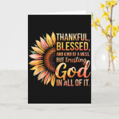 感謝と祝福に満ちて、少し混乱しているけれど神を信頼してる カード (黄色い花)