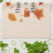 感謝と祝福の秋のデザイン キッチンタオル (折り畳み)