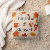 感謝と祝福の秋のデザイン クッション (ブランケット)