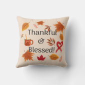 感謝と祝福の秋のデザイン クッション (裏面)