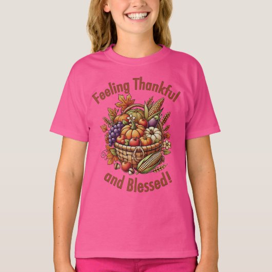 感謝と祝福の豊穣の角 Tシャツ (正面)