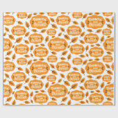 感謝と秋のオ賛美レンジの離れ白色 ラッピングペーパー (フラット)