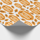 感謝と秋のオ賛美レンジの離れ白色 ラッピングペーパー (角)