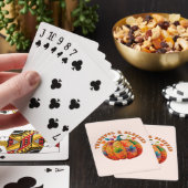 感謝と秋賛美のかぼちゃ トランプ (インサイチュ)