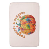 感謝と秋賛美のかぼちゃ バスマット (正面縦)