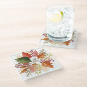 感謝と秋賛美のコースター ガラスコースター (アングル)