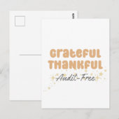 感謝と笑いの監査フリー - 面白い会計士 ポストカード (正面/裏面)