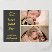 感謝と美賛美しい感謝記念写真 箔シーズンカード (正面)