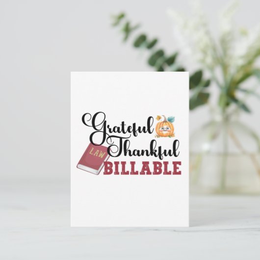 感謝と課金 - 弁護士のための感謝祭 ポストカード (スタンド正面)