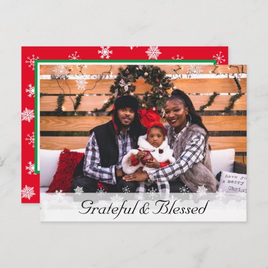 感謝と賛美クリスマスの写真 ポストカード (正面/裏面)