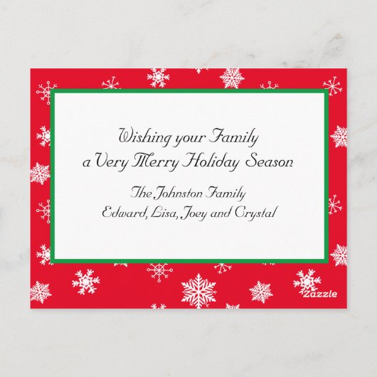 感謝と賛美クリスマスの写真 ポストカード (裏面)