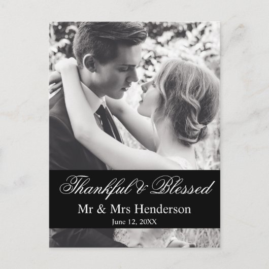 感謝と賛美スクリプト写真の結婚ありがとう ポストカード (正面)