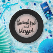 感謝と賛美デザイン ペーパープレート (パーティー)