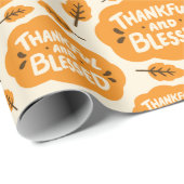 感謝と賛美フェスティバルオレンジの離れはシームレス ラッピングペーパー (ロールコーナー)