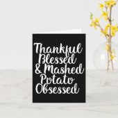 感謝と賛美マッシュドポテトの取り付け感謝していている カード (黄色い花)