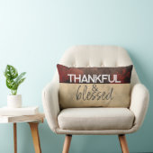 感謝と賛美引用文暖かい茶色の水色 ランバークッション (椅子)