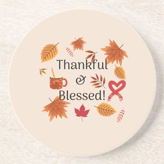 感謝と賛美秋デザイン コースター (正面)