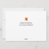 感謝と賛美秋感謝家族の写真 シーズンカード (裏面)