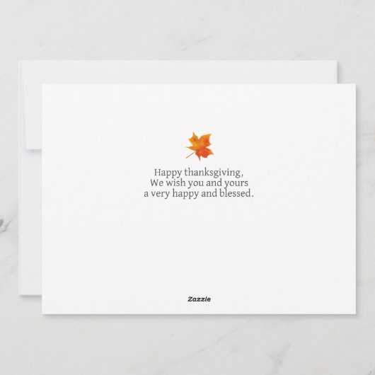 感謝と賛美秋感謝家族の写真 シーズンカード (裏面)