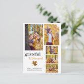 感謝と賛美秋感謝家族の写真 シーズンポストカード (スタンド正面)