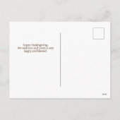 感謝と賛美秋感謝家族の写真 シーズンポストカード (裏面)