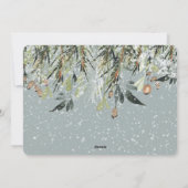 感謝と賛美3枚の写真エレガント家族 シーズンカード (裏面)