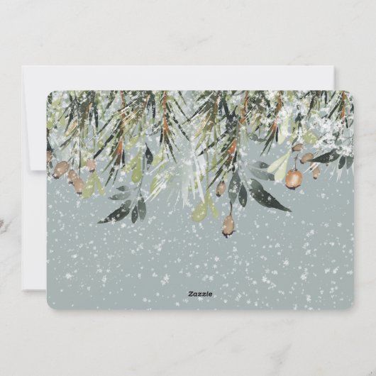 感謝と賛美3枚の写真エレガント家族 シーズンカード (裏面)