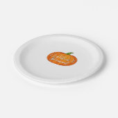 感謝と賛美 – パンプキン秋感謝祭 ペーパープレート (アングル)