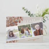 感謝と賛美 | 3枚の写真ハッピー・感謝祭 シーズンカード (スタンド正面)