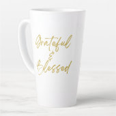 感謝と高賛美さいラテ カフェラテマグ (左アングル)