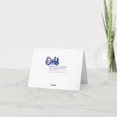 感謝に感謝するシェットランド・ シープドッグの七面鳥の羽 サンキューカード (裏面)