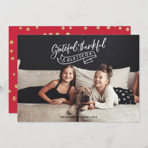 感謝に感謝する賛美クリスマスの写真 招待状