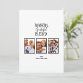 感謝に満ちた幸せな写真 感謝祭 招待状 (スタンド正面)