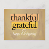 感謝に満ちた幸せな感謝祭 ポストカード (正面)