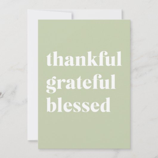 感謝に満ちた幸せな日 | 感謝祭の名言 シーズンカード (正面)