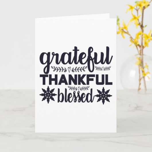 感謝に満ちた幸せな祝福 カード (黄色い花)