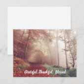 感謝に満ちた幸せな秋の自然歩道 ポストカード (正面/裏面)