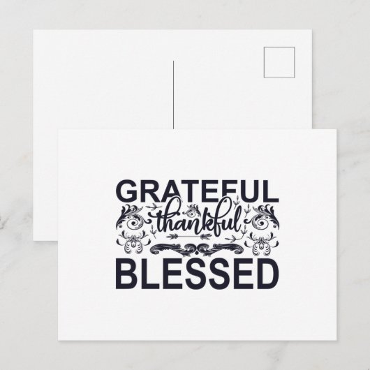 感謝に満ちた幸せ ポストカード (正面/裏面)