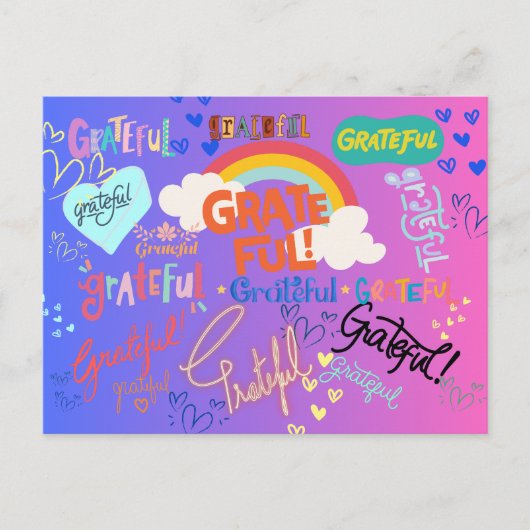 感謝に満ちた心 ポストカード (正面)