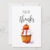 感謝に満ちた感謝祭 フラット ホリデー カード (正面)