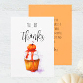 感謝に満ちた感謝祭 フラット ホリデー カード