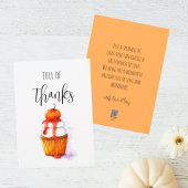 感謝に満ちた感謝祭 フラット ホリデー カード